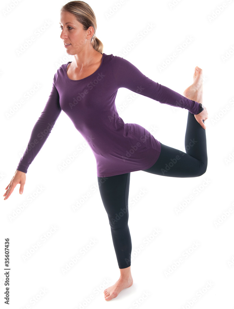 femme sportive - exercice d'équilibre femme sportive - exercice d'équilibre