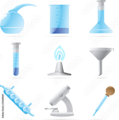 Icons for chemical lab