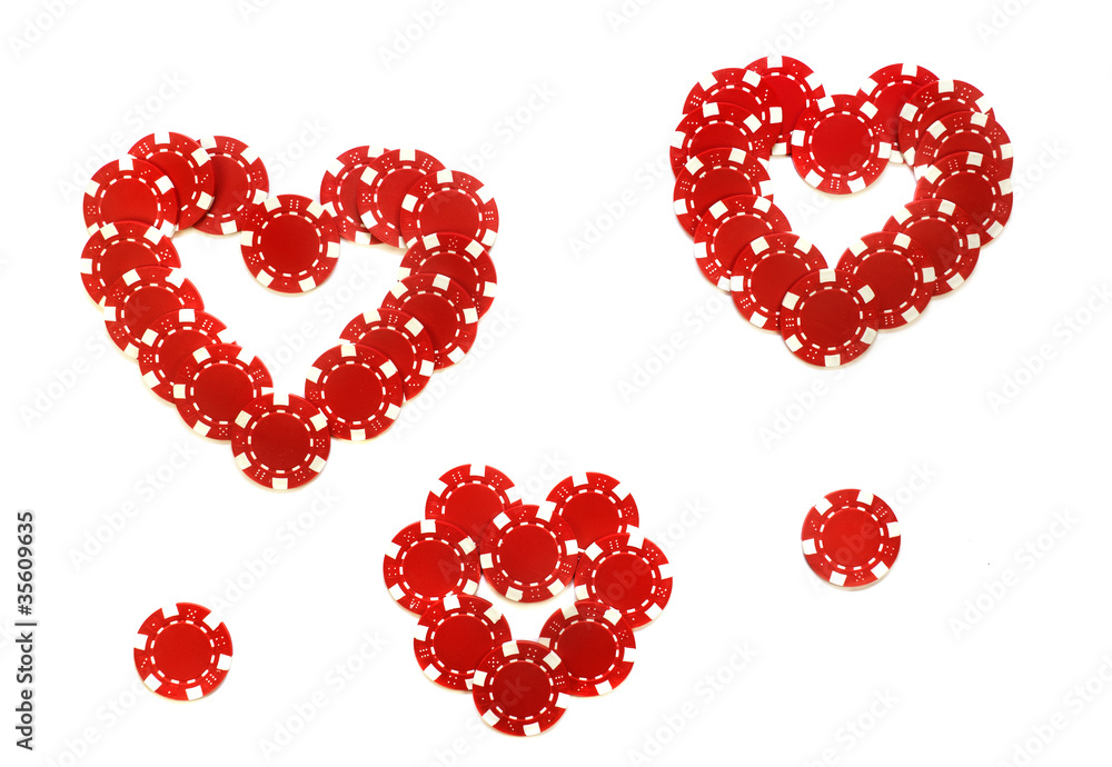 valentine made of poker chips valentine made of poker chips
