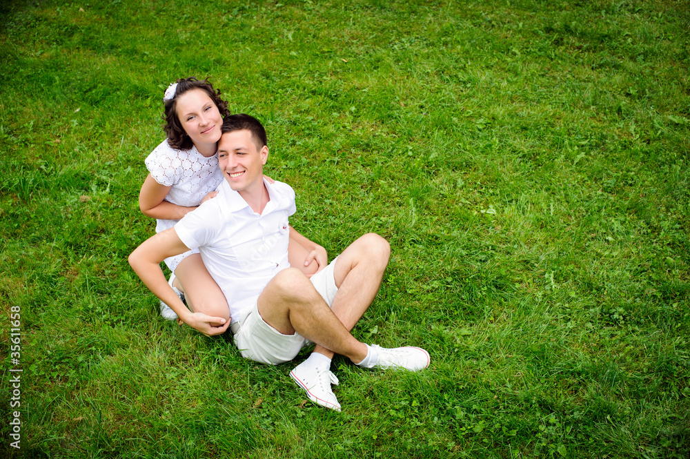 happy romantic couple