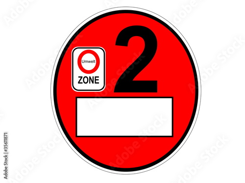 Umweltzone Umweltplakette Rot
