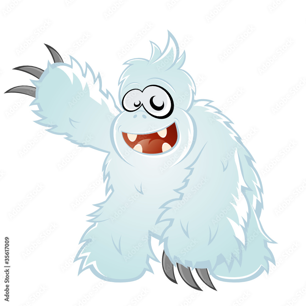 yeti cartoon lustig monster Векторный объект Stock | Adobe Stock