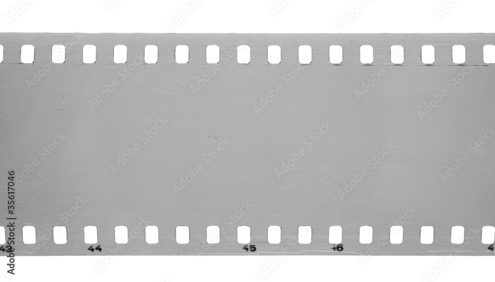 Old film isolated on white background