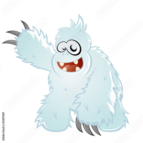 yeti cartoon lustig monster