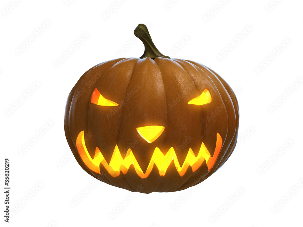 happy helloween pumpkin isolated on white happy helloween pumpkin isolated on white