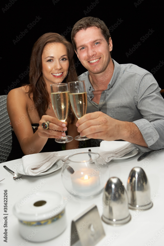 Young couple in restaurant Young couple in restaurant