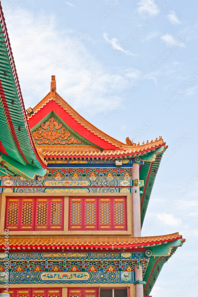 chinese temple in Thailand (wat nang lui yee2, dragon2) chinese temple in Thailand (wat nang lui yee2, dragon2)