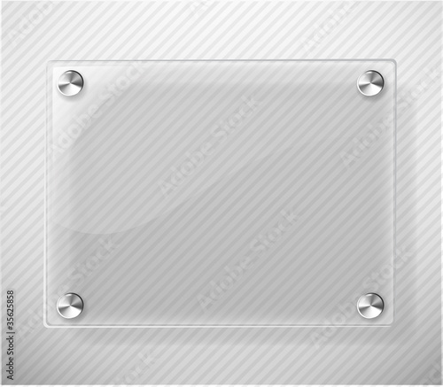 Glass Plate on White Background