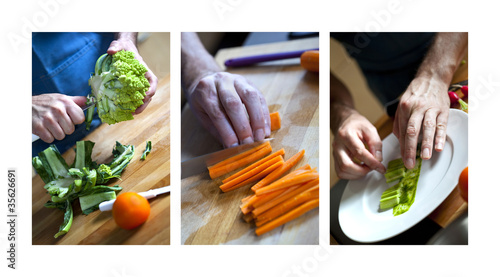 Fotografi Cuisine, cuisinier, cuisiner, chef, restaurant, légumes
