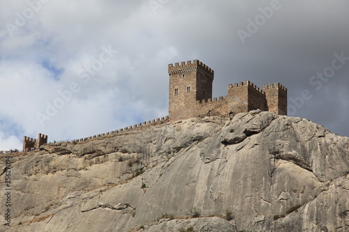 Fotografie, Tablou Tower of Genoese fortress in Sudak, Crimea