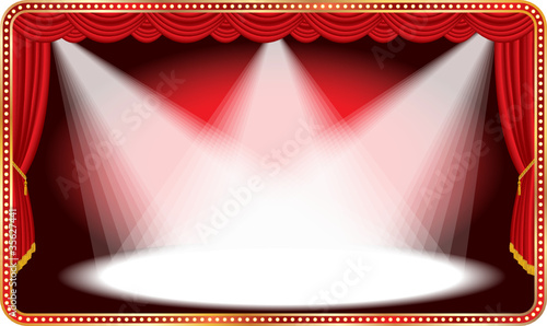 red long stage