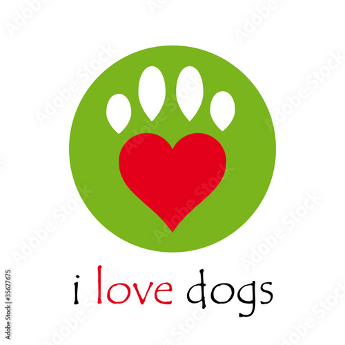 Logo i love dogs # Vector