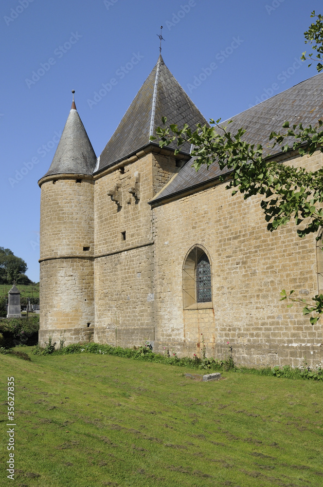 side of st etienne fortified church, sernion