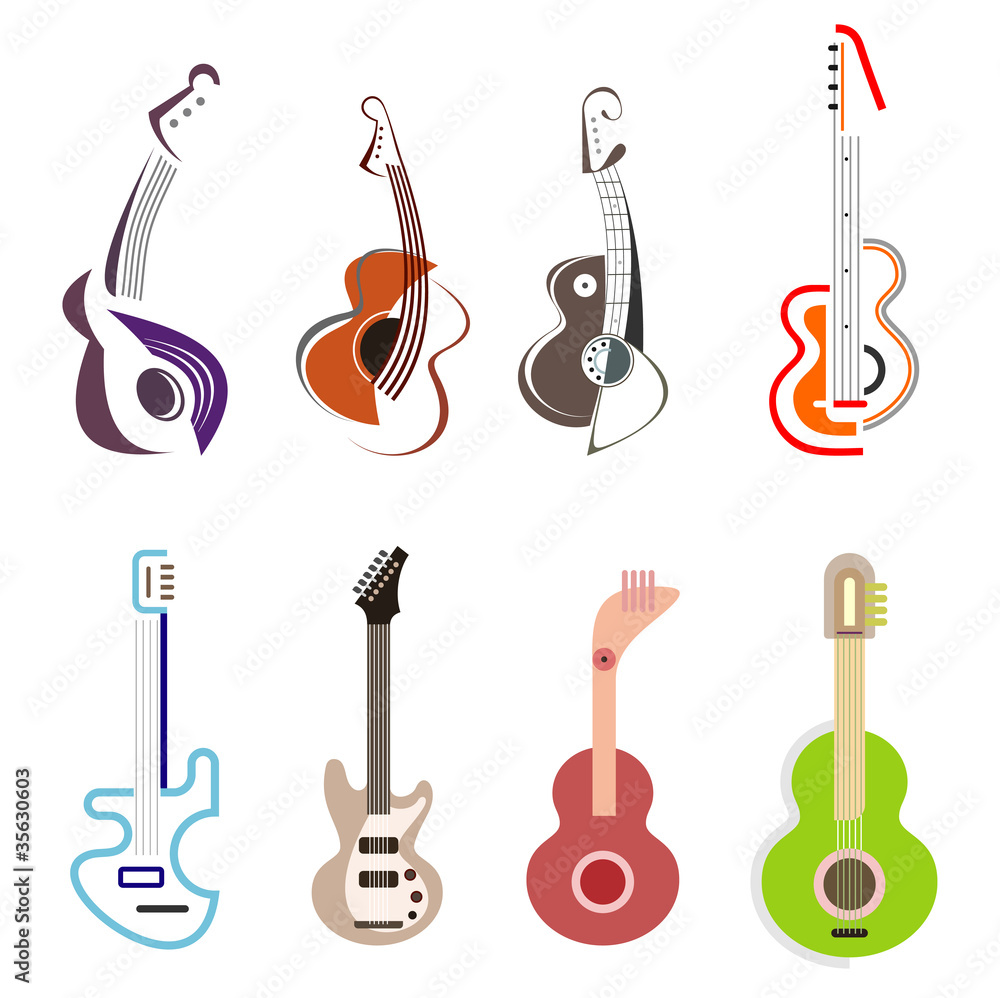 Naklejka premium Guitar - vector icon