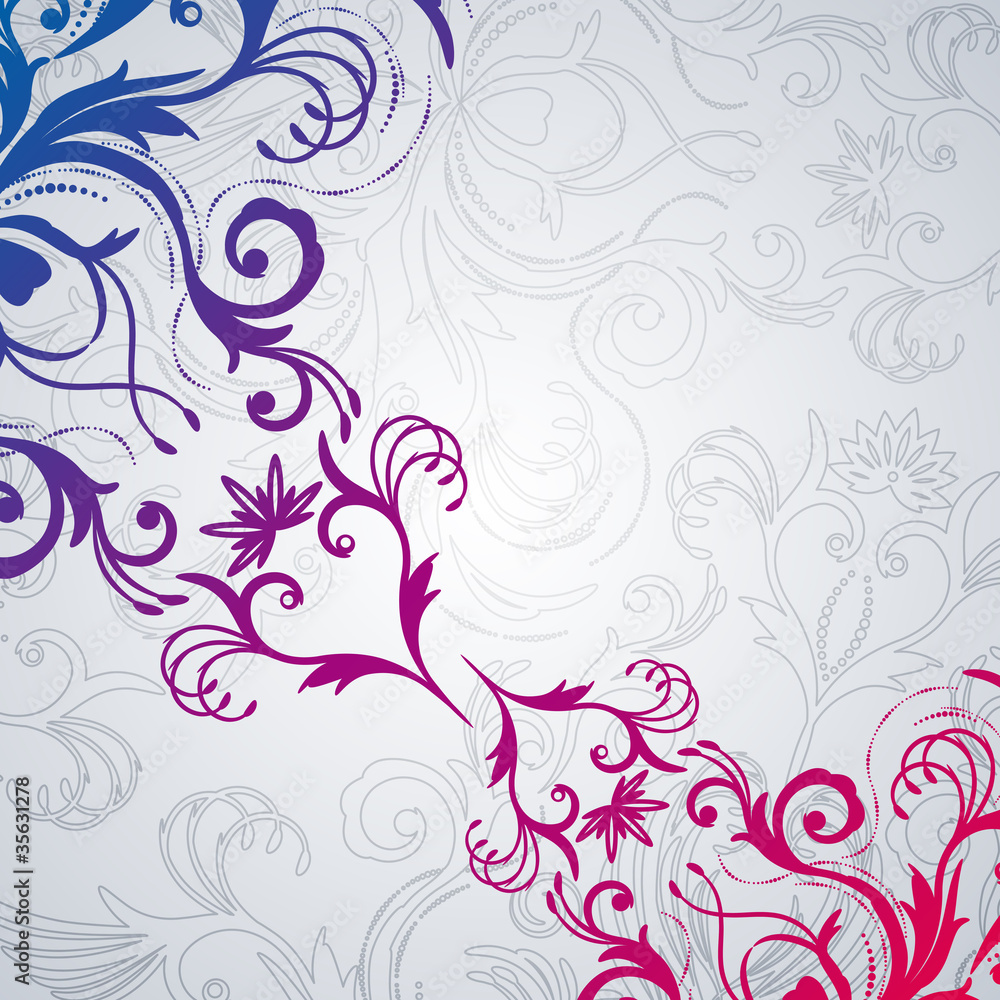 Abstract vector floral background with east flowers. Abstract vector floral background with east flowers.