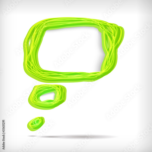 Background of abstract idea bubbles.
