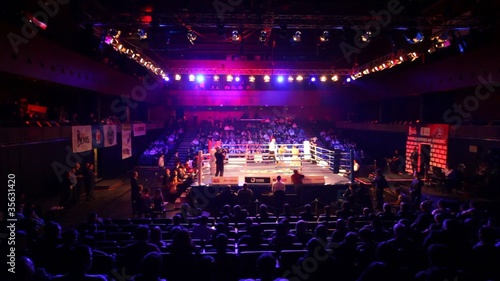 Wallpaper Mural Boxing match is in illuminated hall Torontodigital.ca