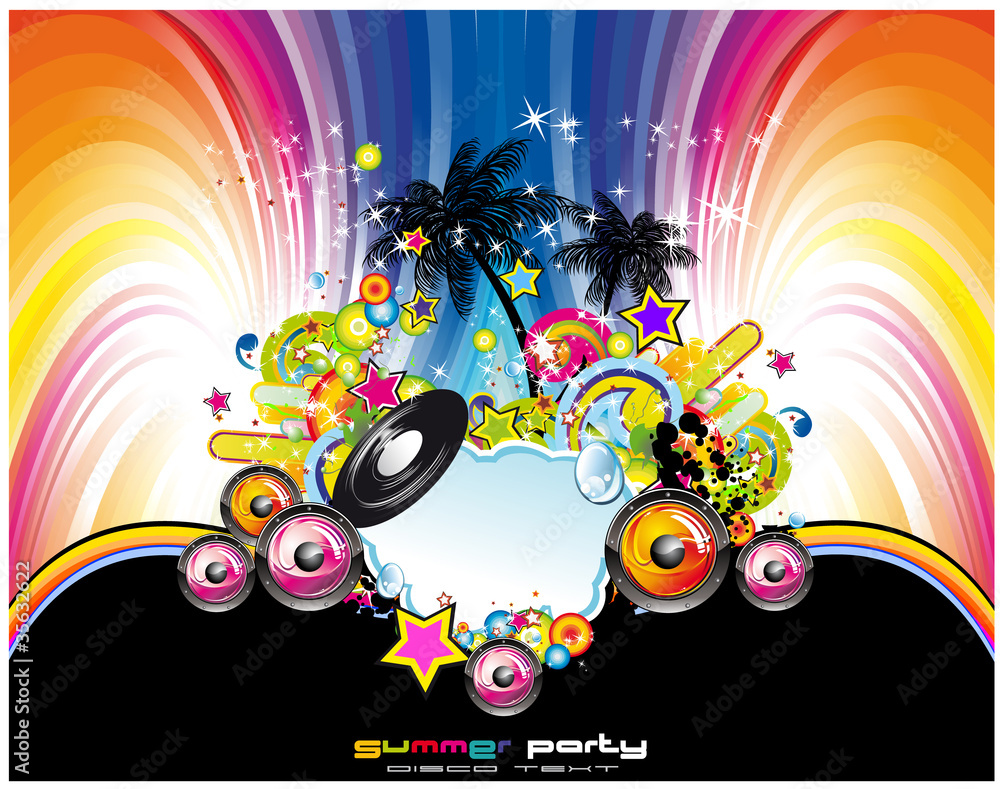 Fototapeta premium Abstract Tropical and latin music event background