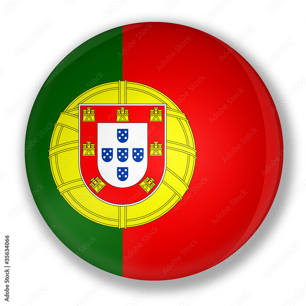 Badge with flag of portugal Badge with flag of portugal
