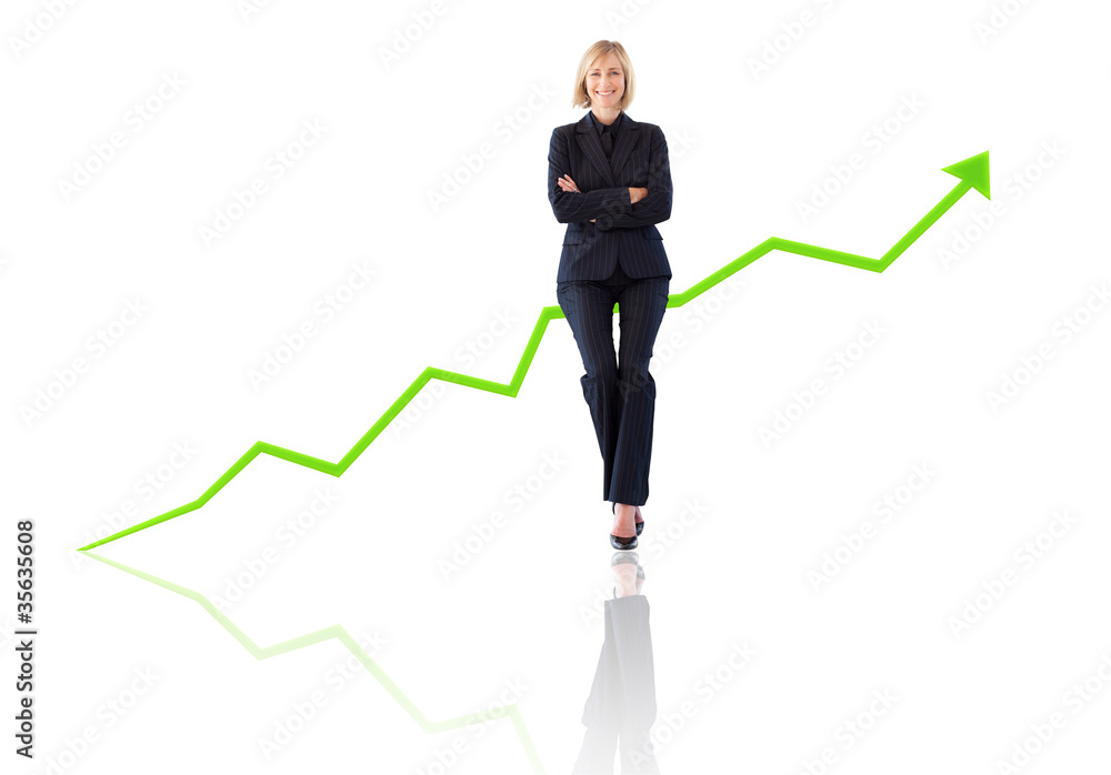 Successful businesswoman with the arms crossed Successful businesswoman with the arms crossed
