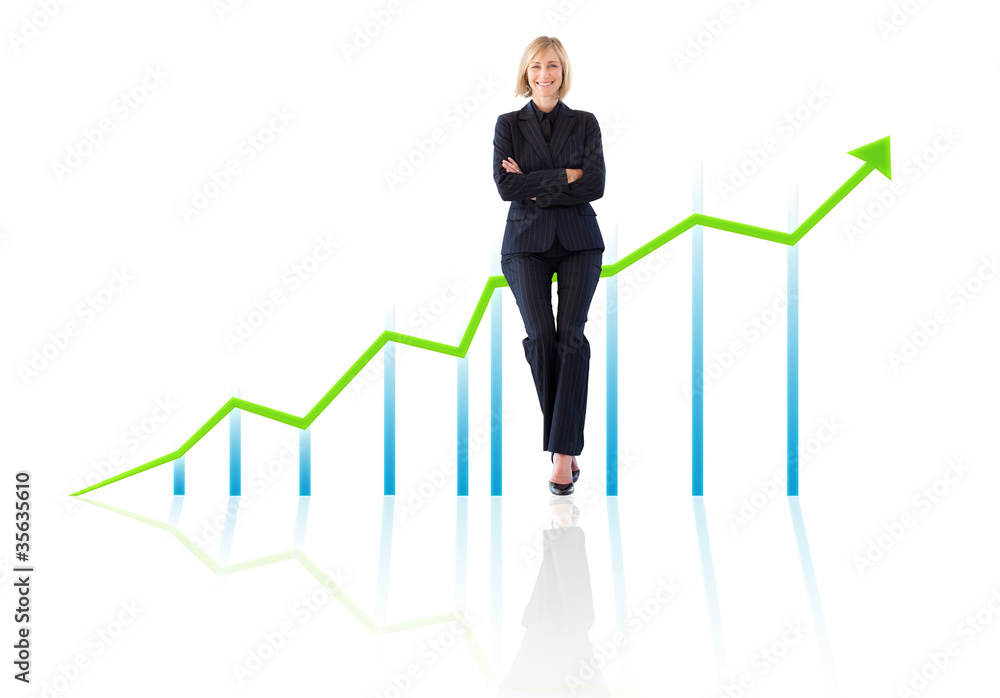 Successful smiling businesswoman Successful smiling businesswoman