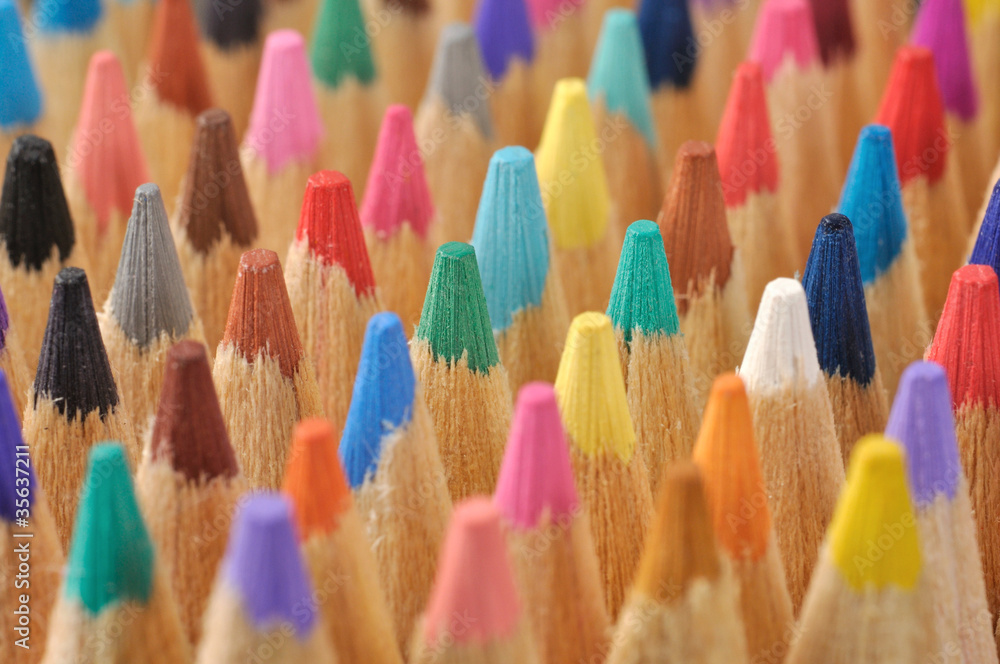 Colored Pencils Macro