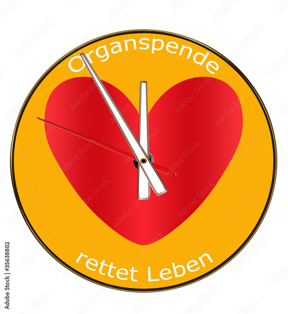 Organspende, Schild StockIllustration Adobe Stock