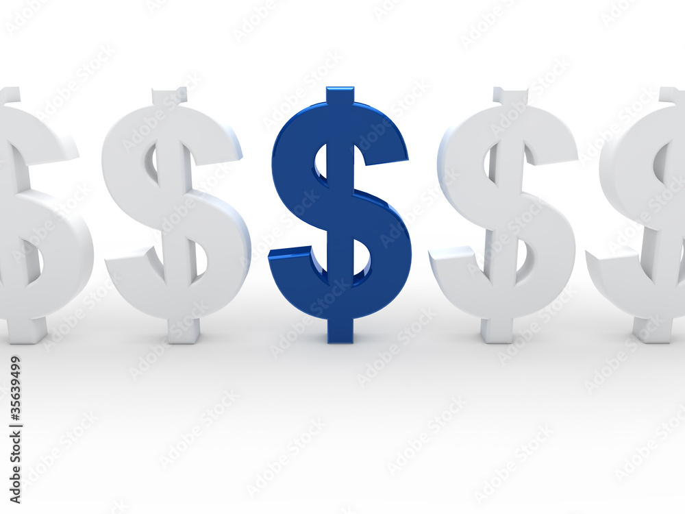 3d dollar blue currency 3d dollar blue currency