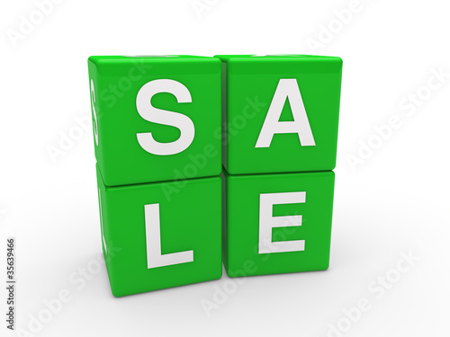 3d sale cube green