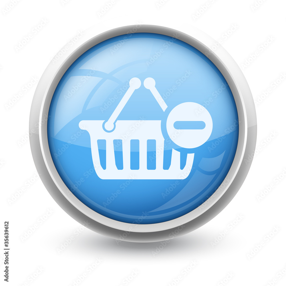 Symbole glossy vectoriel retirer article panier Symbole glossy vectoriel retirer article panier