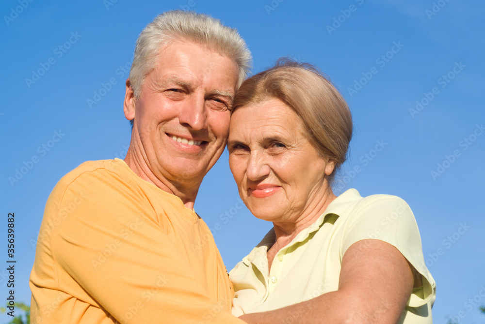 old couple at nature