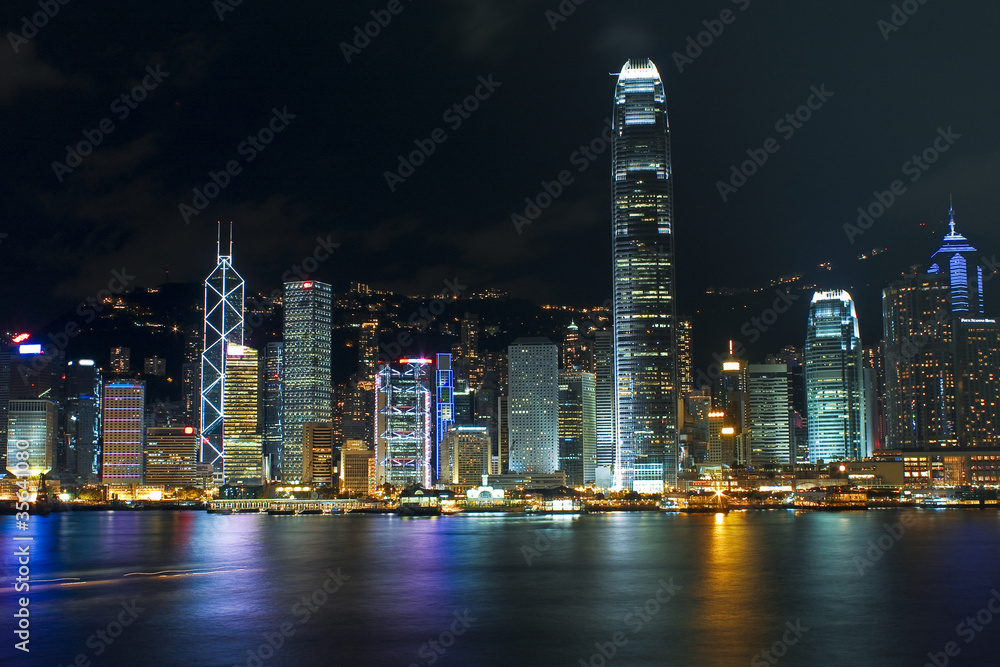 Obraz premium Hong Kong cityscape at night