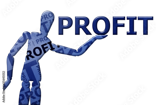 profit text illustration model