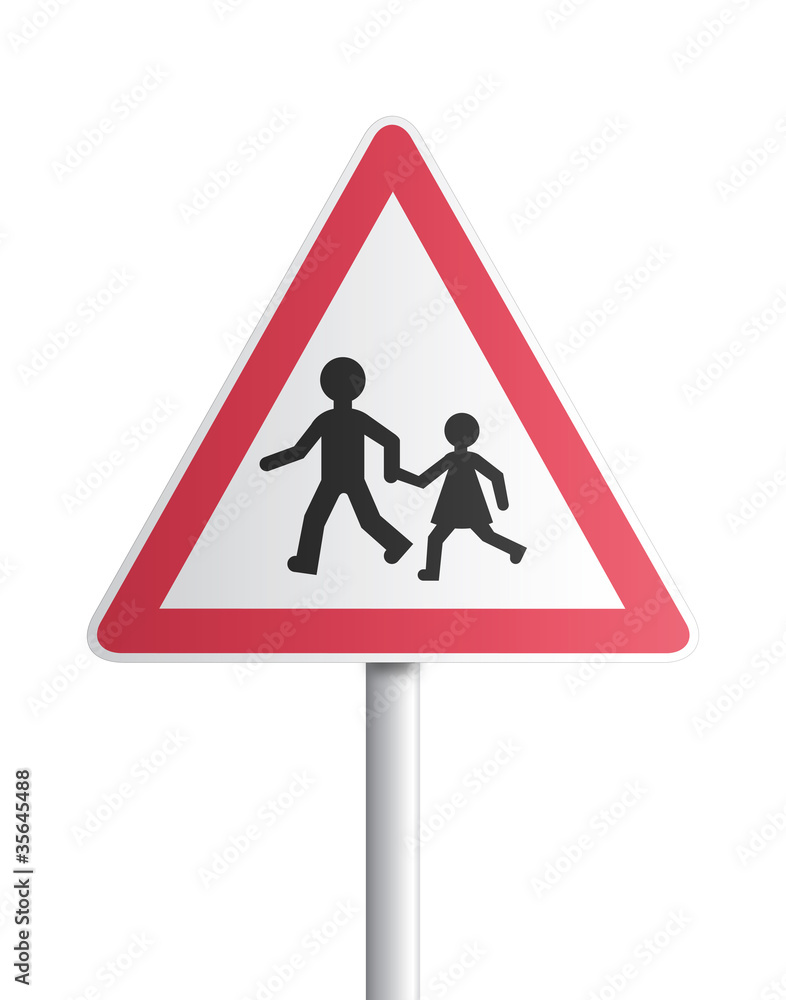 Panneau - endroit fréquenté par les enfants Panneau - endroit fréquenté par les enfants