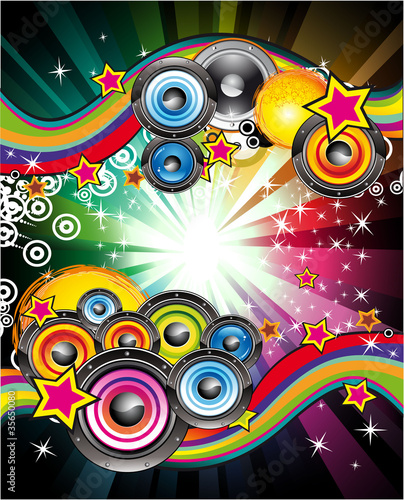 Abstract Musical Event Background