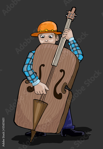 music series- man playing D bass