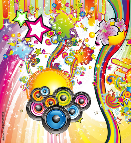 Music Background for Disco Flyers