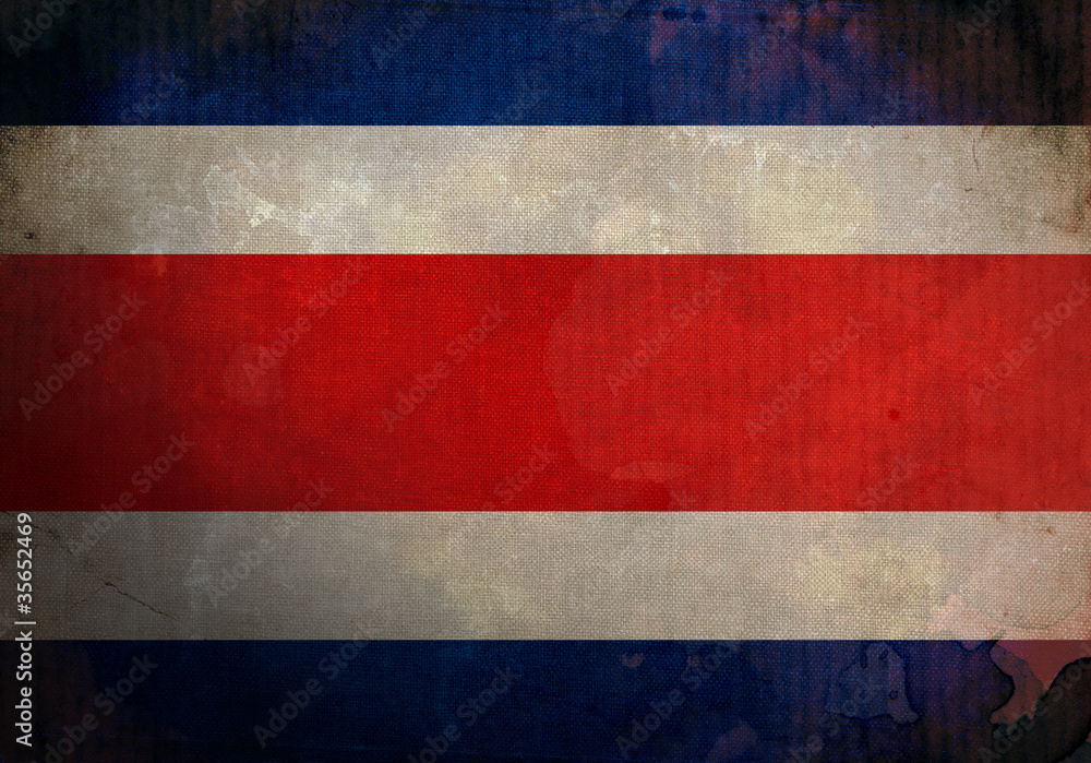 Costa Rica Grunge Flag