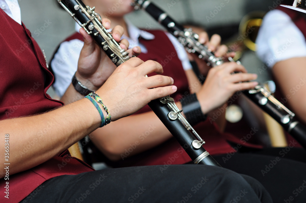 Fototapeta premium Musicians playing the clarinet