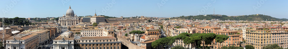 panorama de Rome et basilique saint pierre