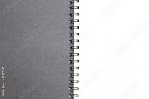 blank page of notebook