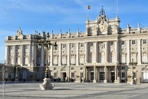 The Spanish Royal Palace (Palacio Real) in Madrid Spain
