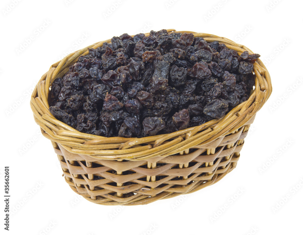 Currants in wicker basket