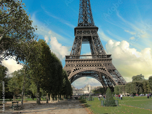 Eiffel Tower from Parc du Champs de Mars