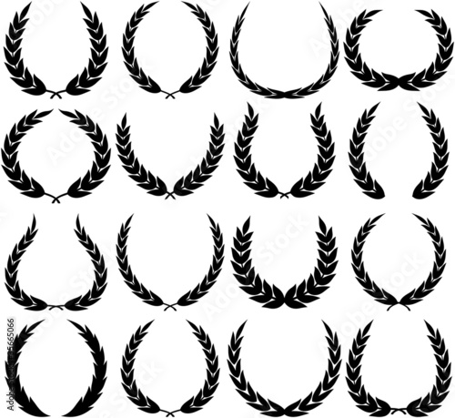 Vector laurel wreaths collection