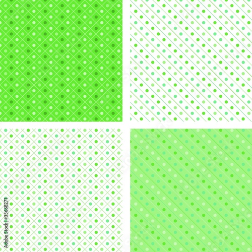 Seamless pattern pois green