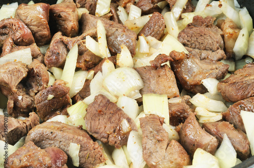 Roasted Meat and onion.