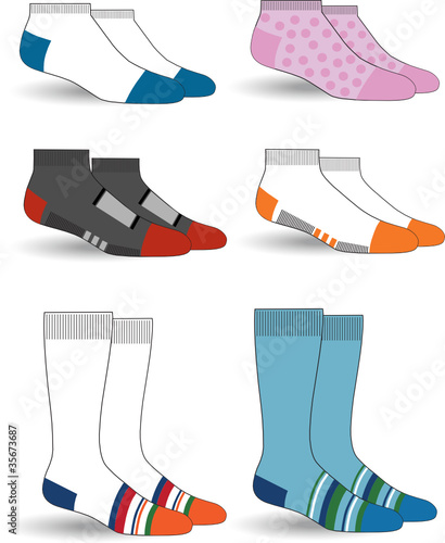 illustration with colorful socks