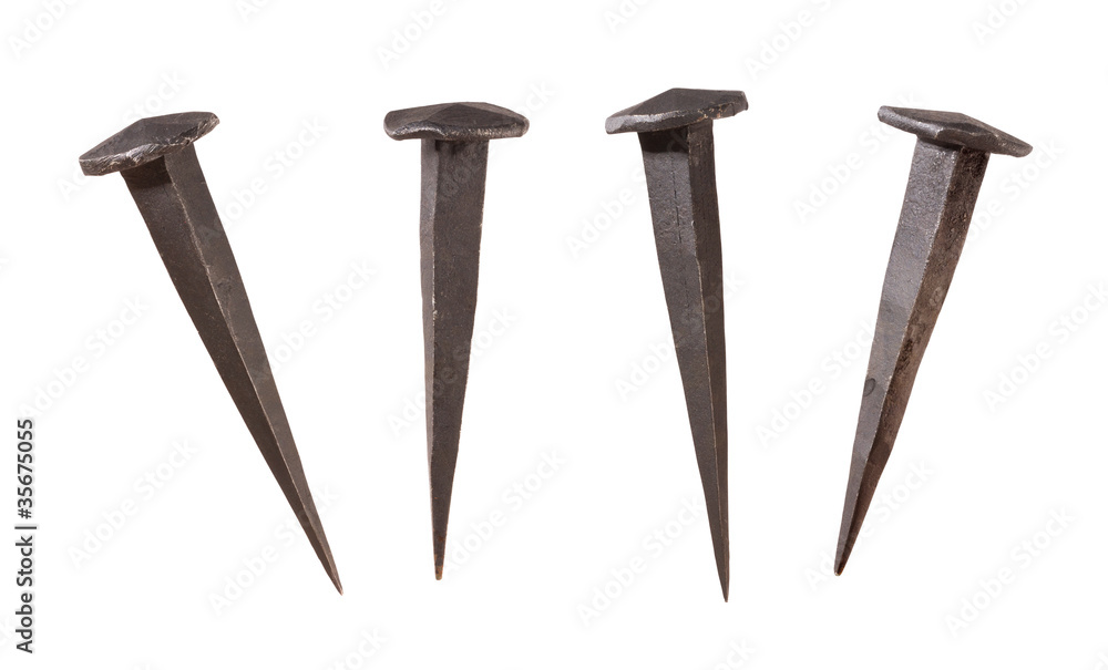 Handmade Nails isolated with Clipping path Handmade Nails isolated with Clipping path