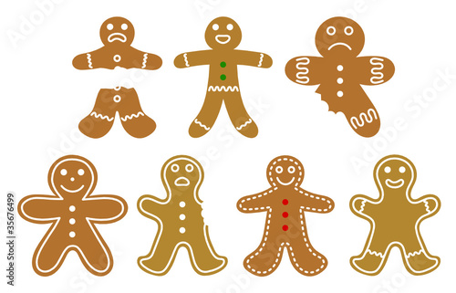 set of gingerbread men